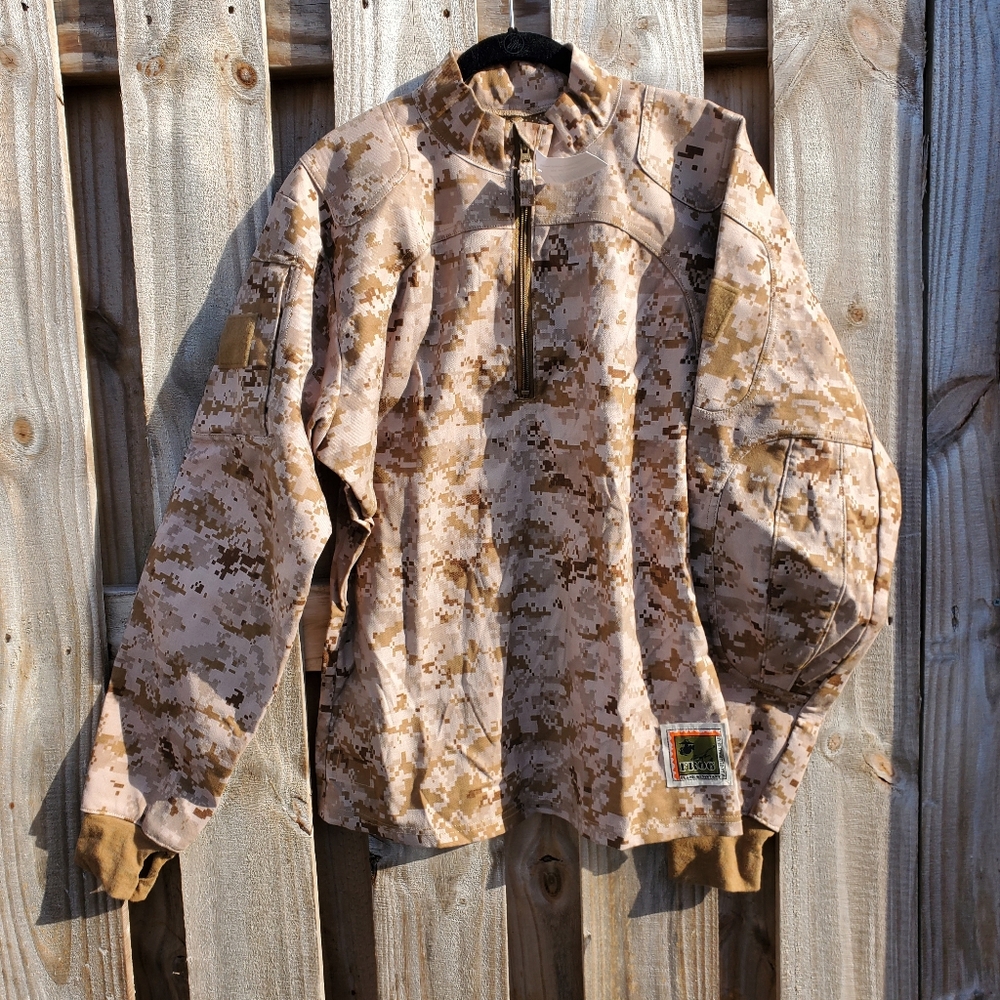 43) USMC FLAME RESISTANT INCLEMENT WEATHER COMBAT DESERT SHIRT - Desert MARPAT